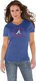 Atlanta Braves Women's Royal Tri Blend V-Neck T-Shirt - By Alyssa Milano