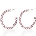 Pink Studded Circle Earrings