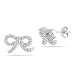 10k White Gold Diamond Bow Earrings (1/10 cttw, I-J Color, I2-I3 Clarity)