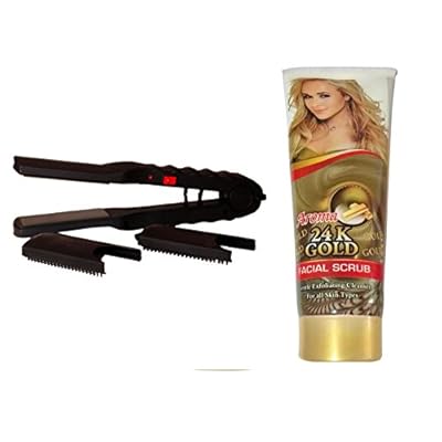 professional hair straightener with combing feature and 24 kt gold facial scrub 200 ml. PLS SEE FREE GIFT IMAGE...