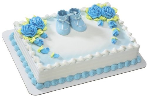 Blue Baby Booties Decoset ~ Cake Topper