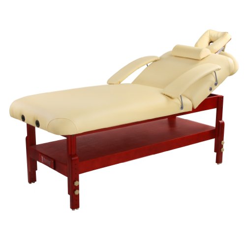 Master Massage Spamaster Series Stationary LX Massage Table Cream 31 Inches X 72 Inches X 24 to 34 Inches