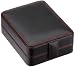 Rapport C414 Voyager Three Watch and Cufflinks Box in Black Leather with Red Interior