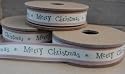 East of India Merry Christmas Stamp Giftwrap or Craft Ribbon
