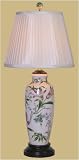 Classic Traditional Formal Quality Lighting - 28" Porcelain Lily Vase Oriental Style Fine Table Lamp