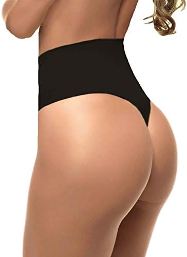 Sweet Cherry Women Waist Cincher Girdle Tummy Slimmer Sexy Thong Panty Shaper (L, Black)