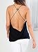 DREAGAL Women/Girls Sexy Halter Low V Neck Cross Back Sleeveless Cami Shirt