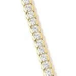 MICHAEL VALITUTTI Sterling Silver Gold plated Round Signity® Cubic Zirconia Bracelet