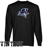 NCAA Duquesne Dukes Black Distressed Logo Vintage Long Sleeve T-shirt
