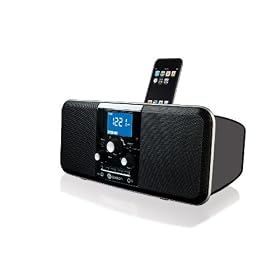 Boston Acoustics HDUOIPB Duo-I Plus iPhone/iPod Dock AM/FM Stereo Radio and Clock Functions (Gloss Black)