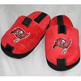 Tampa Bay Buccaneers Youth Team Stripe Plush Slippers