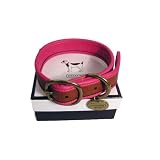 Pink Pyramid Stud Coach Dog Collar Medium