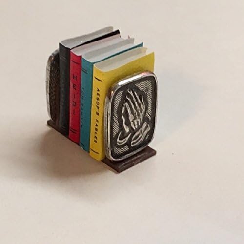 Dollhouse Miniature Chrysnbon Bookends with Books