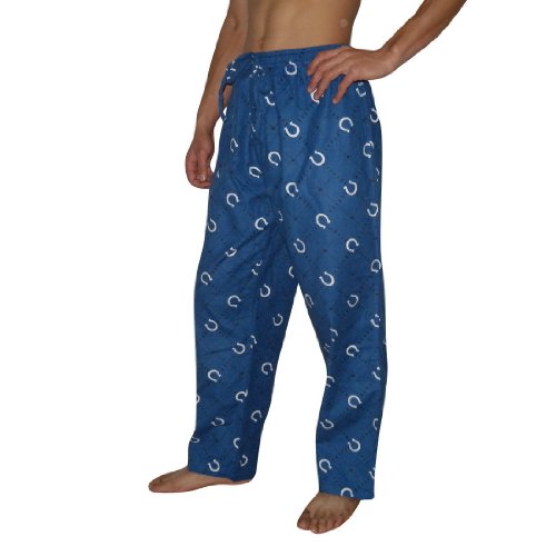 Mens NFL Indianapolis Colts Cotton Thermal Sleepwear / Pajama Pants - Blue (Size: XL)