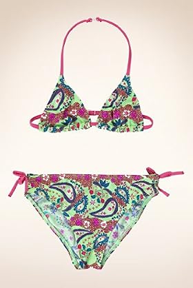 Halterneck Floral & Paisley Print Bikini