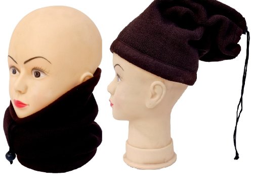 Multischal Schal M�tze Winterschal f�r Damen und Herren in Braun g 82