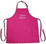 I Love my Mummy Pink Apron - Pink