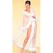 Silvermoon Plus Size Bridal Assortment Long Jacket With Feathered Hem