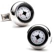 Sterling Silver Compass Cufflinks - Functional Style Formal Wear - Cufflinks