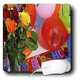 41gdUOHZ2ML. SL160  Sandy Mertens Celebrations   Happy Birthday with Flowers and Balloons   Mouse Pads Reviews