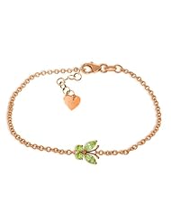 14k Rose Gold Peridot Butterfly Bracelet