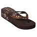 Women's Xhilaration® Leah Embellished Wedge Flip Flops - Bark