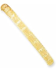 Genuine 14K Yellow Gold 4/16 Oversize Lazer Cut Hinged Bangle Bracelet 7 Grams Of Gold 100% Satisfaction Guaranteed.