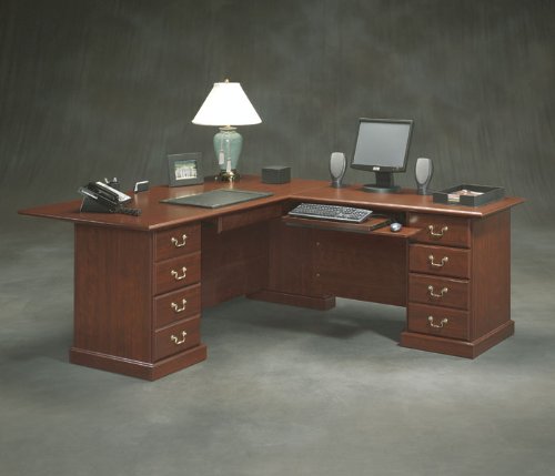 Classic Cherry L-Desk Heritage Hill Classic Cherry Collection by Sauder Office Furniture - LD1096