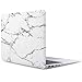 iDOO Plastic Hard Case ONLY for MacBook Air 11 inch (Model: A1370 and A1465) - White Marble Elegance
