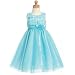 Lito Baby Girl Turquoise Rose Flower Girl Dress 18M
