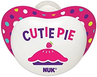 NUK Small Talk Big Button Pacifiers Bundle, Girl, 6-18 Months, 4 Count