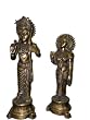 Hindu Gods Ram & Sita Brass Statue India Meditation Idols 24"