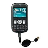 Retractable USB Cable for the HTC Iris with Power Hot Sync and Charge capabilities - Gomadic Brand w/ TipExchange Technology