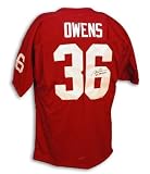 Steve Owens Oklahoma Sooners Autographed Red Throwback OU Jersey with ''Heisman '69'' Inscription
