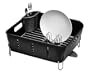 simplehuman Dish Rack, Compact, Plastic, Black
