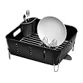 simplehuman Compact Dishrack, Black Plastic