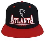 Atlanta Falcons Retro 3D Snapback Cap Hat Black Red