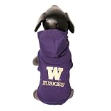 NCAA Washington Huskies Cotton Lycra Hooded Dog Shirt, Medium