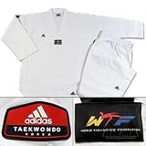 Adidas Taekwondo White V Neck Uniform - 1