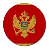 Montenegro Flag Round Mouse Pad
