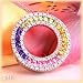 14K Rainbow Sapphire & Diamond Circle Pendant