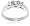 14k White Gold 3-Stone Diamond Ring (3/4 cttw, H Color, SI2 Clarity), Size 5