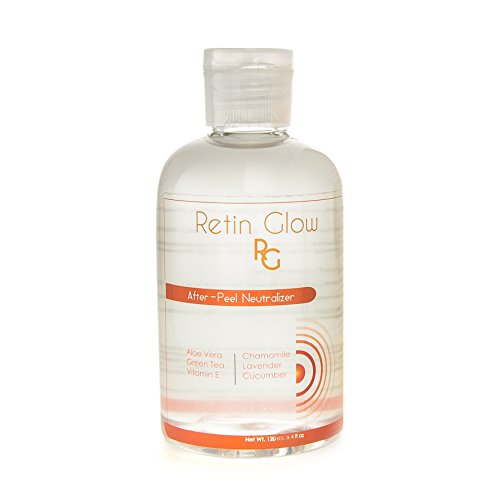Facial Peel Neutralizer Gel- Prevents Burns, Soothes Skin, Stops Action of Chemical Peel- Contains Baking Soda, Aloe Vera, Chamomile, Vitamin E, Cucumber, Green Tea, Lavender - Retin Glow-Large 4 oz Bottle