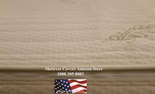 Super Single Size 48 X 84 Quilted Cotton Zipper Cover for Hardside Waterbed Mattresses