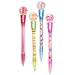 Inkology Glo Lite Pop Art Novelty Ball Point Pens, 3 Assorted Designs, 6 Pens per Pack (108-9)