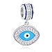 Blue Evil Eye Dangle Charm Beads fit for Fashion Charms Bracelets