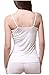 METWAY Womens Silk Camisole/Spaghetti Strap Mulberry Silk Cami Tops/Stretchable Real Knit Silk Tank Undershirt for Layerling Medium White