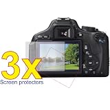 Buy 3x Canon EOS 600D Rebel T3i Kiss X5 Digital Camera Premium Clear LCD Screen...