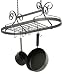 Enclume DR1-kd Decor Collection Oval Knock-Down Version with Grid Ceiling Rack, Hammered Steel