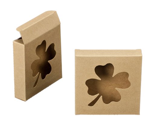 Dress My Cupcake Cupcake Box with Shamrock Window, Brown, Set of 100